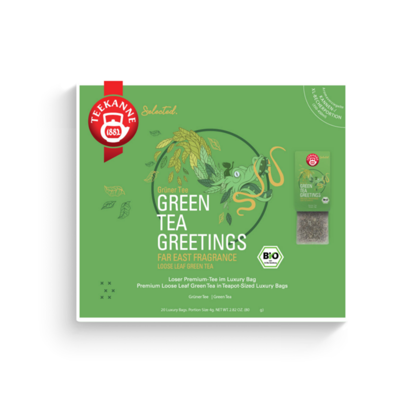 Selected. Green Tea Greetings Bio Luxury Bag