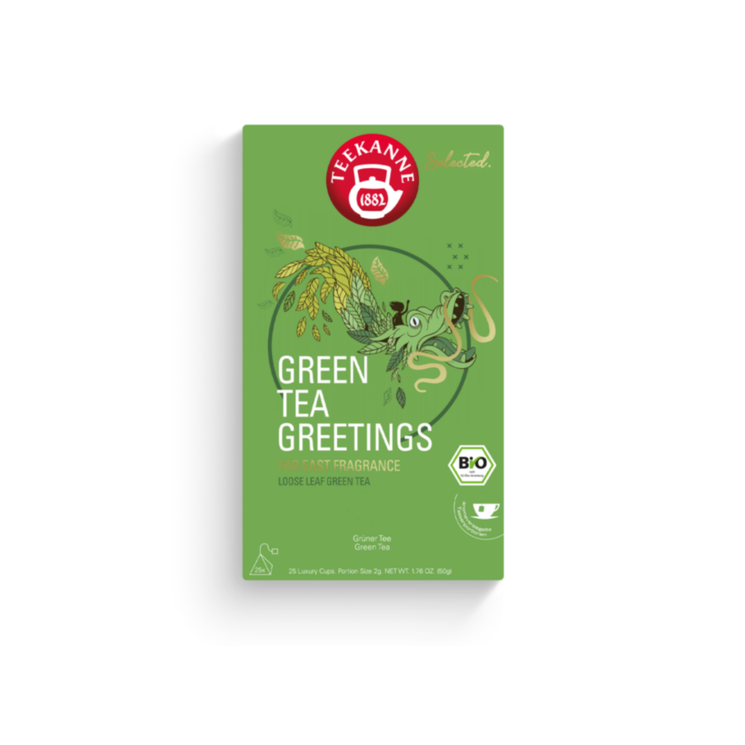Selected. Green Tea Greetings Bio Luxury Cup (25 Beutel)