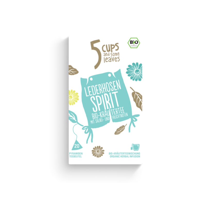 5 CUPS Lederhosen Spirit Bio Pyramidenbeutel