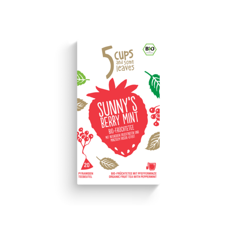 5 CUPS Sunny's Berry Mint Bio Pyramidenbeutel 