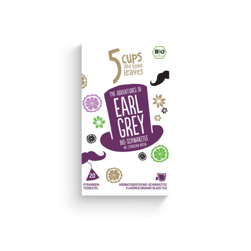 5 CUPS The Adventures of Earl Grey Bio Pyramidenbeutel