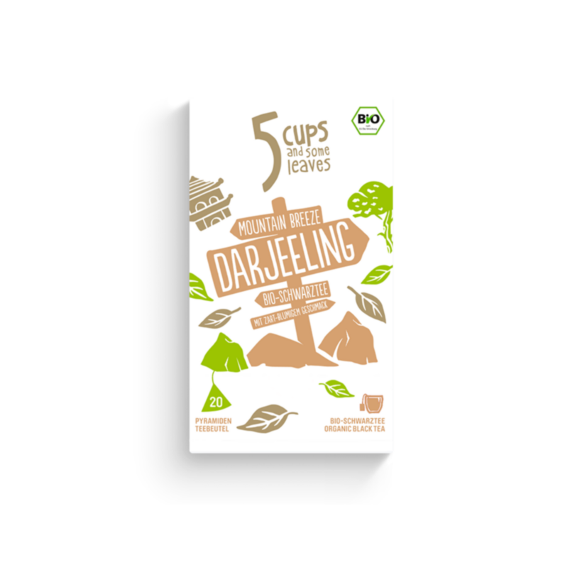 5 CUPS Mountain Breeze Darjeeling Bio Pyramidenbeutel 