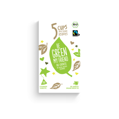 5 CUPS Be Green My Friend Bio Pyramidenbeutel