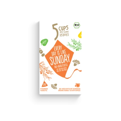 5 CUPS Every Day is Like Sunday Bio Pyramidenbeutel