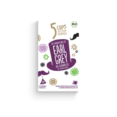 5 CUPS The Adventures of Earl Grey Bio Pyramidenbeutel