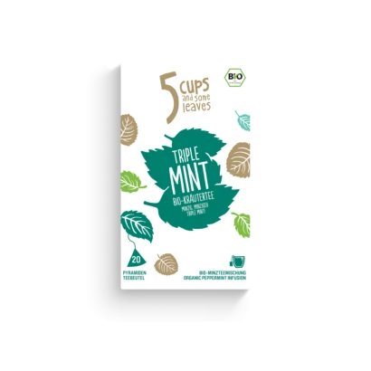 5 CUPS Triple Mint Bio Pyramidenbeutel