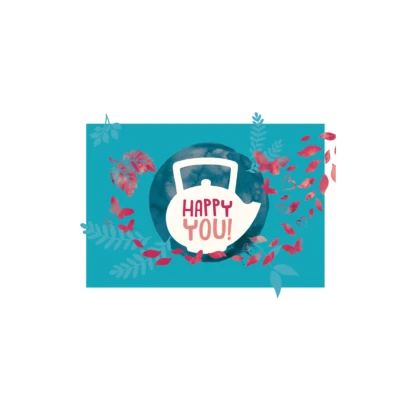Postkarte Happy You