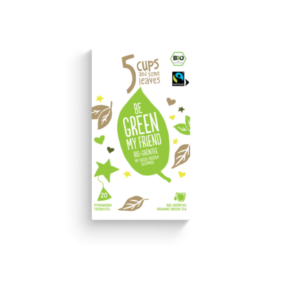5 CUPS Be Green My Friend Bio Pyramidenbeutel