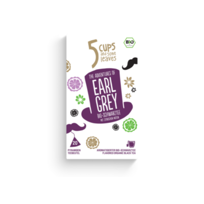 5 CUPS The Adventures of Earl Grey Bio Pyramidenbeutel