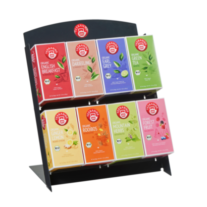 8er Teebar Aufsteller Stahl Gastro Premium (ohne Inhalt)