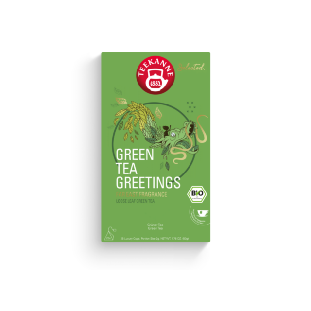 Selected. Green Tea Greetings Bio Luxury Cup (25 Beutel)